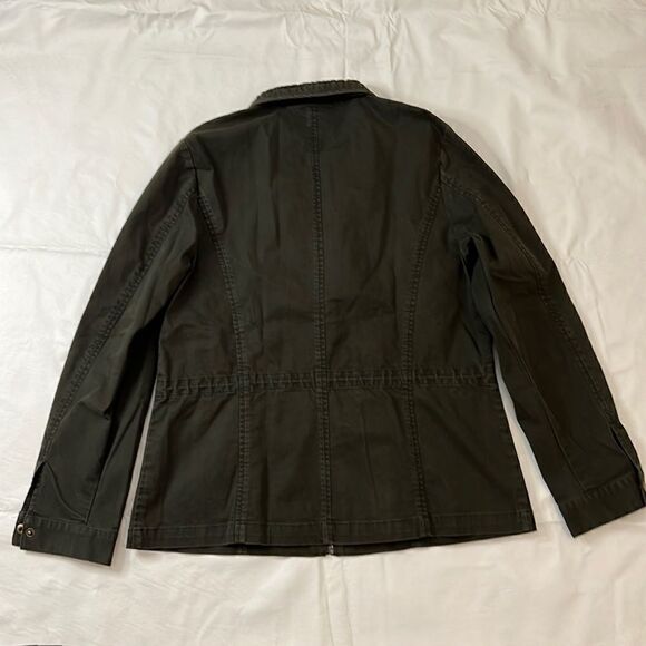 Coldwater Creek 4-6 Olive Green Zipper  Front Long Sleeve Pockets Woman’s Jacket - Picture 8 of 16
